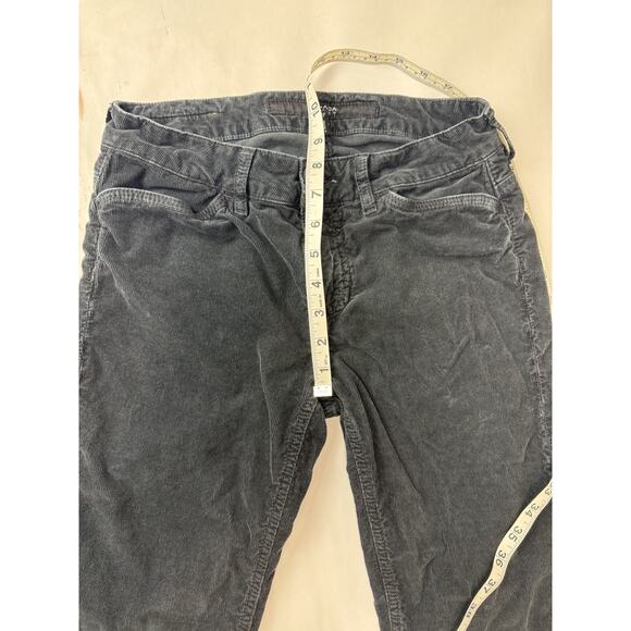 Escada Sport Leyla Corduroy Bootcut Pants Black Grunge Cropped Size 34 26" Waist - Picture 5 of 12